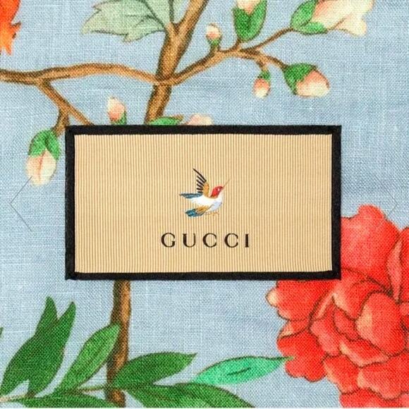 Authentic Gucci Tian Print Travel Garment Bag Blue Luxury Travel Accessory NEW - Picture 16 of 16